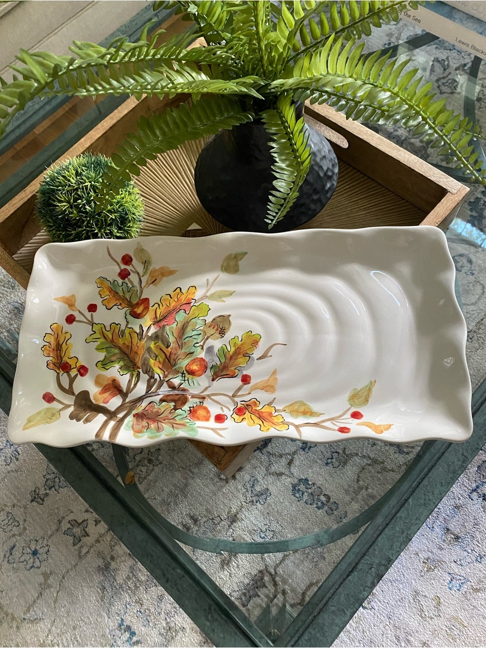 MAXCERA OAK LEAVES PLATTER